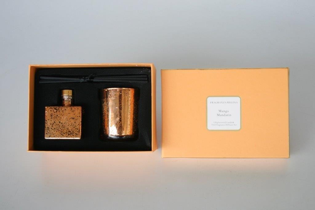 Mango And Mandarin Diffuser Candle Set